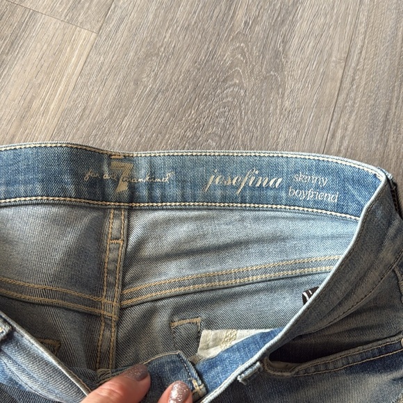 7 for all mankind, Josephine Boyfriend, skinny blue denim jeans, size 23 - Picture 7 of 12